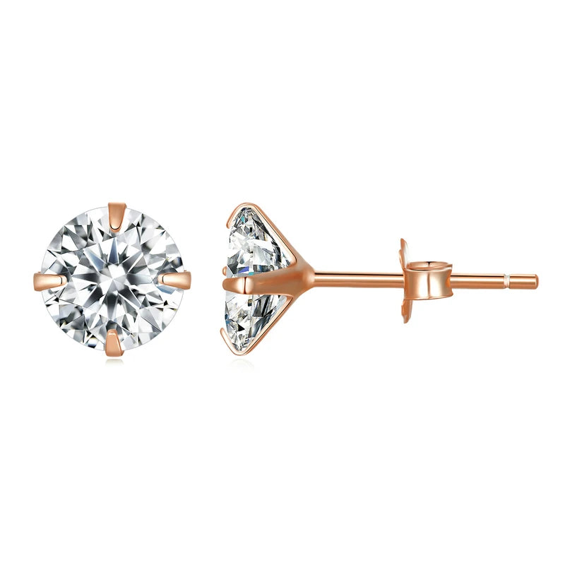 Puces « Point du Jour » — argent 925 et zirconium