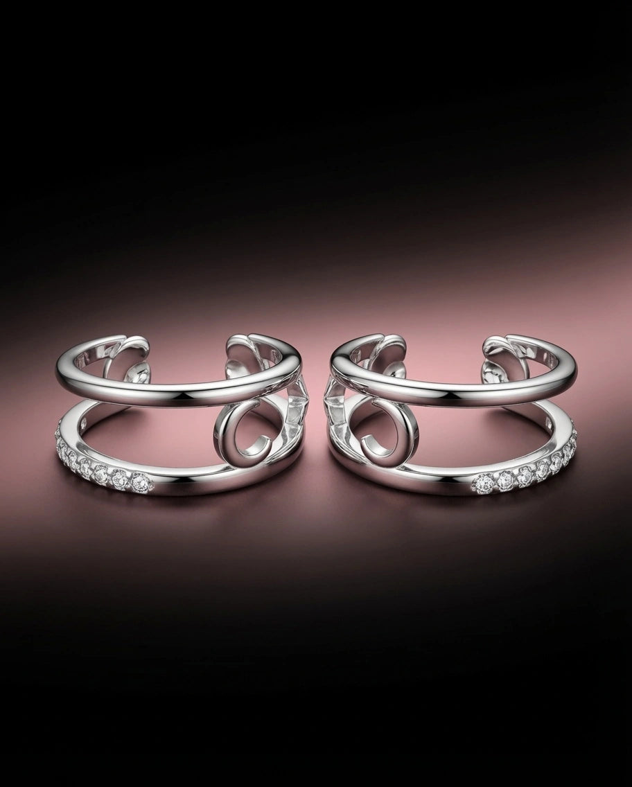 Créoles « Croisée du Soir » — argent 925 et zirconium