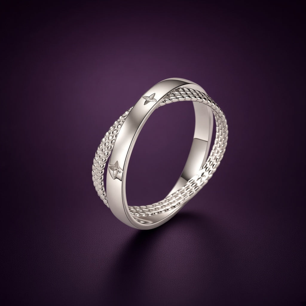 Bague Constellation vue de trois quarts
