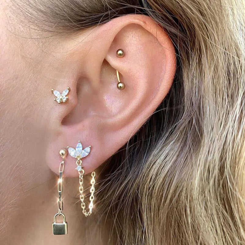Boucles d’Oreilles "La Pluie d’Étoiles" - Zirconium & Chaînes Pendantes Luminori