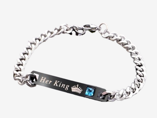 Bracelet duo royal breloques - Détails caractéristiques fournisseur couple amoureux - Luminori