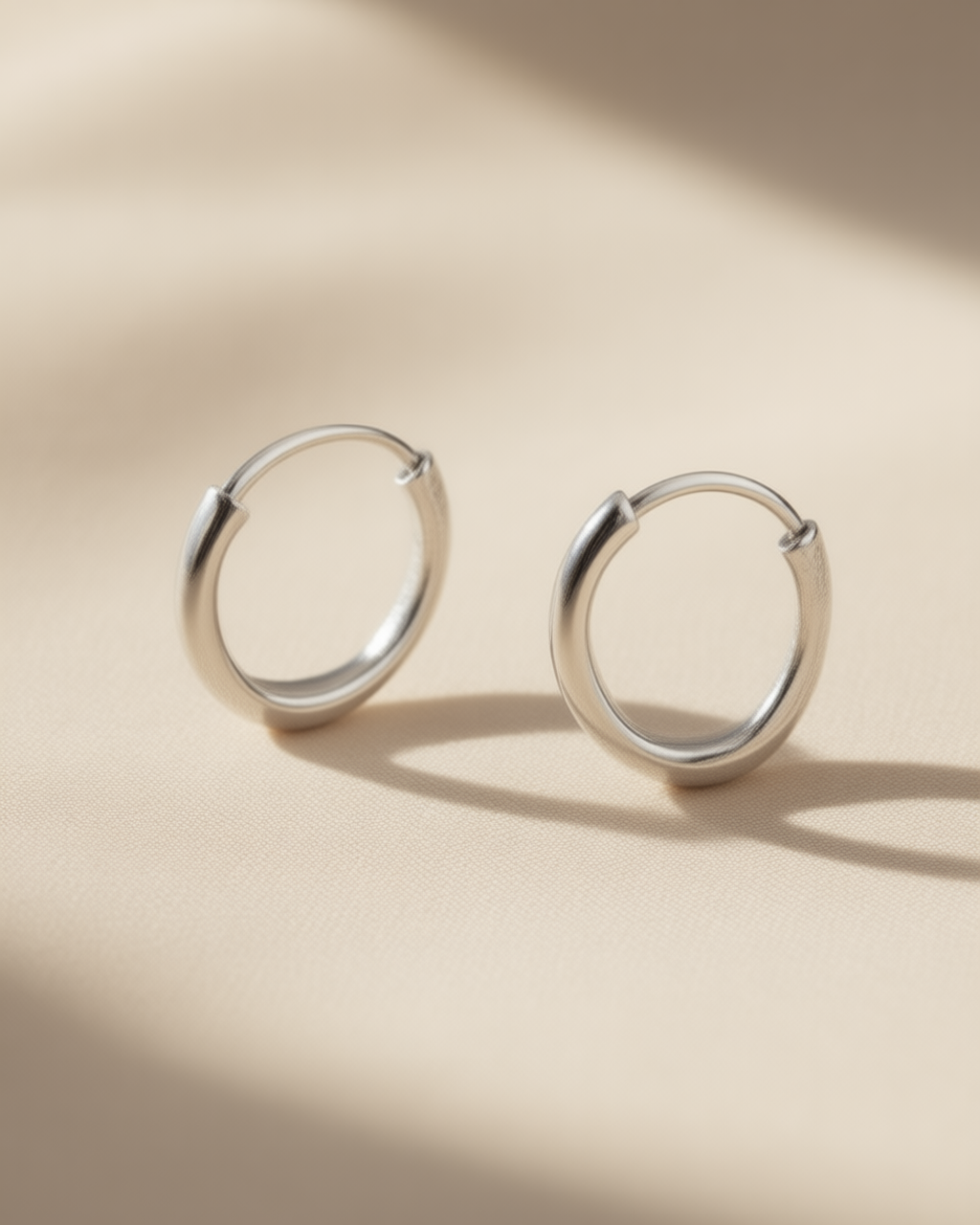 Créoles « Cercle du Jour » — argent 925, la paire
