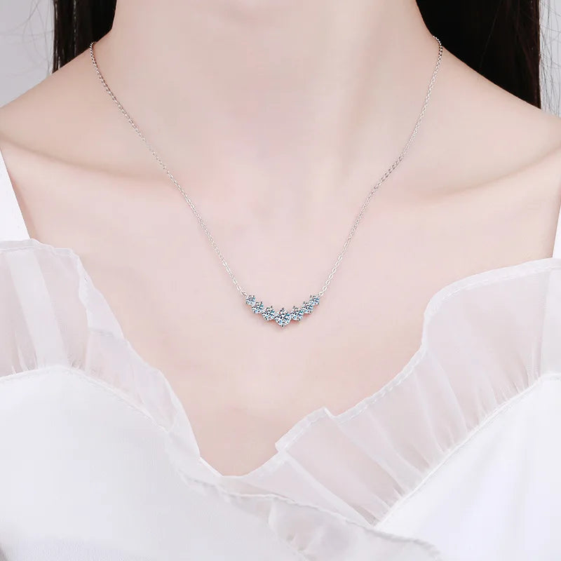 Collier Solitaire "L’Éclat Absolu" - Argent 925 & Moissanite/Zircon Luminori