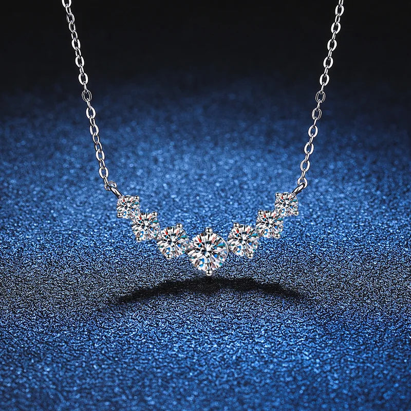 Collier Solitaire "L’Éclat Absolu" - Argent 925 & Moissanite/Zircon Luminori