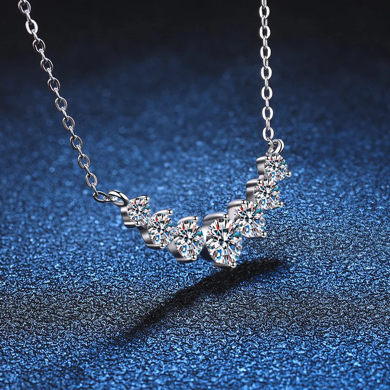 Collier Solitaire "L’Éclat Absolu" - Argent 925 & Moissanite/Zircon Luminori