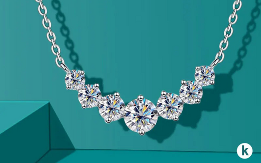 Collier pendentif argent 925 moissanite 1.7ct - Solitaire hypoallergénique VVS1 D color certification GRA - Luminori