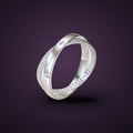 Bague Constellation argent 925, étoiles gravées, debout