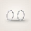 Créoles huggie Première Lueur en argent 925 à zirconium, la paire