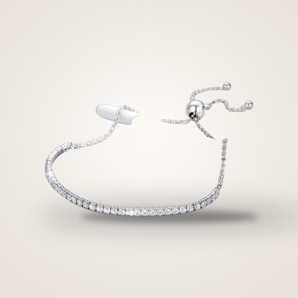 Bracelet Rivière de Lumière argent 925, détail du fermoir à coulisse